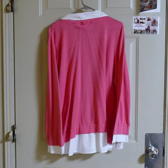 Tommy Hilfiger Plus Size Layered Look Argyle Sweater - Picture 11 of 13